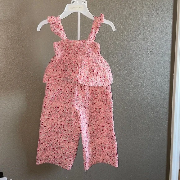 btween Pink and Red Floral matching suit - Picture 1 of 6